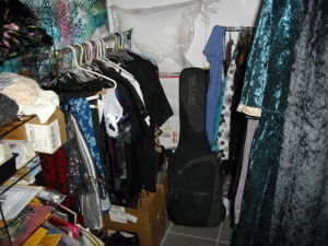 Some of the racks of clothers